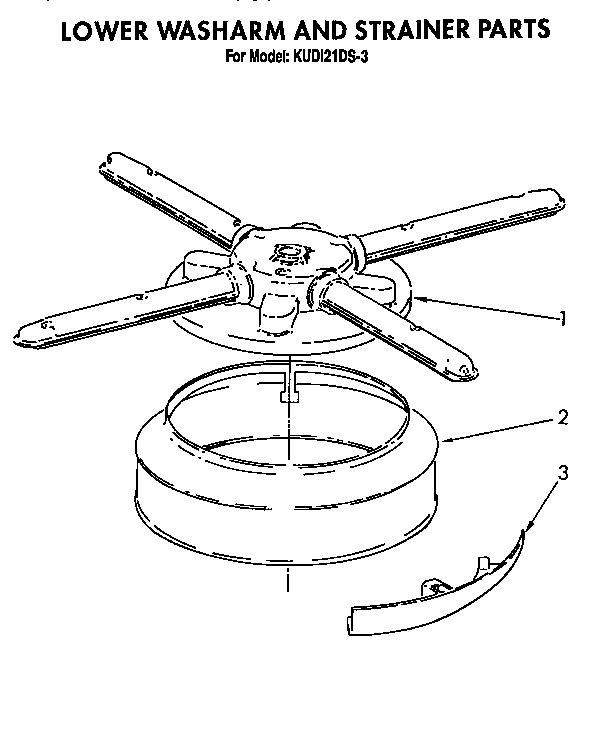 Lower wash arm and strainer