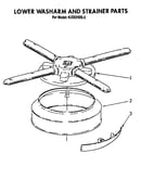 Lower wash arm and strainer