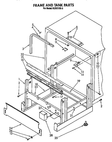 Frame and tank