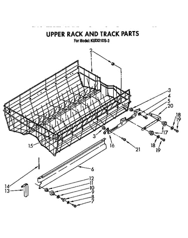 Upper rack and track