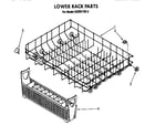 KitchenAid KUDI21DS3 lower rack diagram