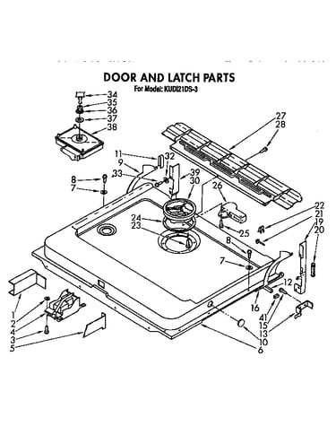 Door and latch