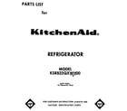 KitchenAid KSRB22QXWH00 front cover diagram