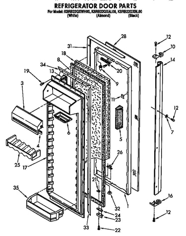Refrigerator door