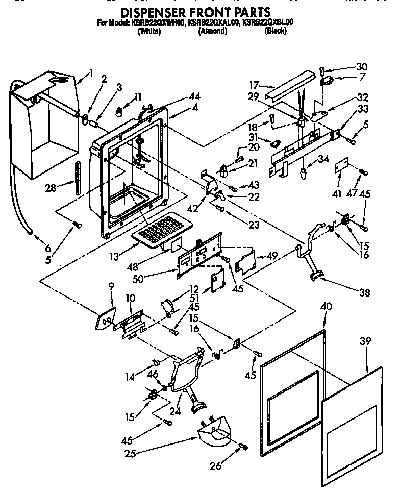 Dispenser front
