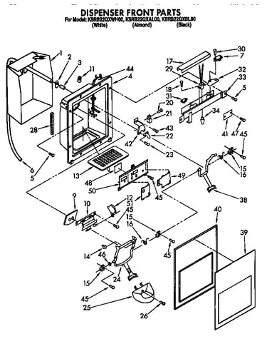 Dispenser front