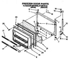 Roper RT18BKXBL00 freezer door diagram