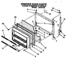 Roper RT18BMXBW00 freezer door diagram