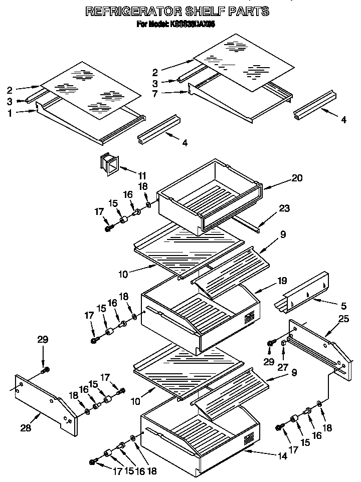 Refrigerator shelf