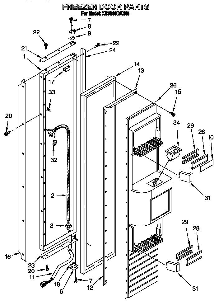 Freezer door