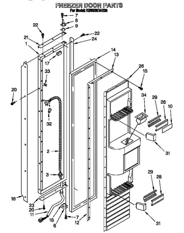 Freezer door