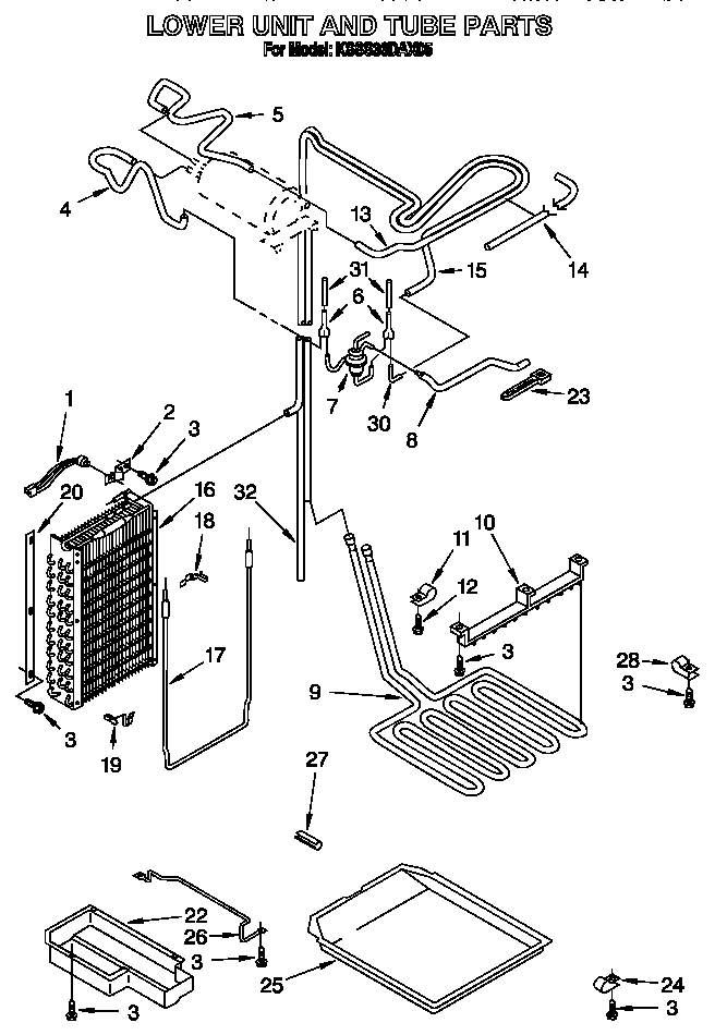 Lower unit and tube