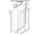 KitchenAid KSSS36DAW05 cabinet trims and breaker trim diagram