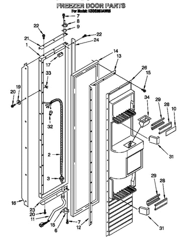 Freezer door