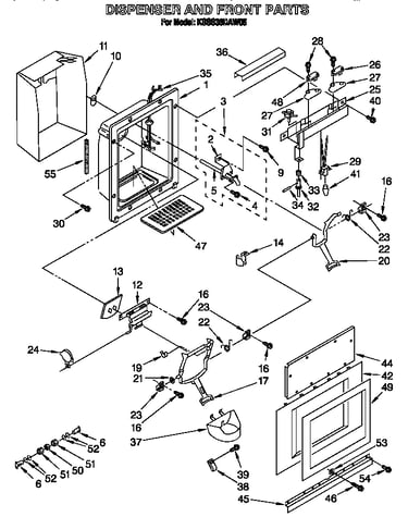 Dispenser and front
