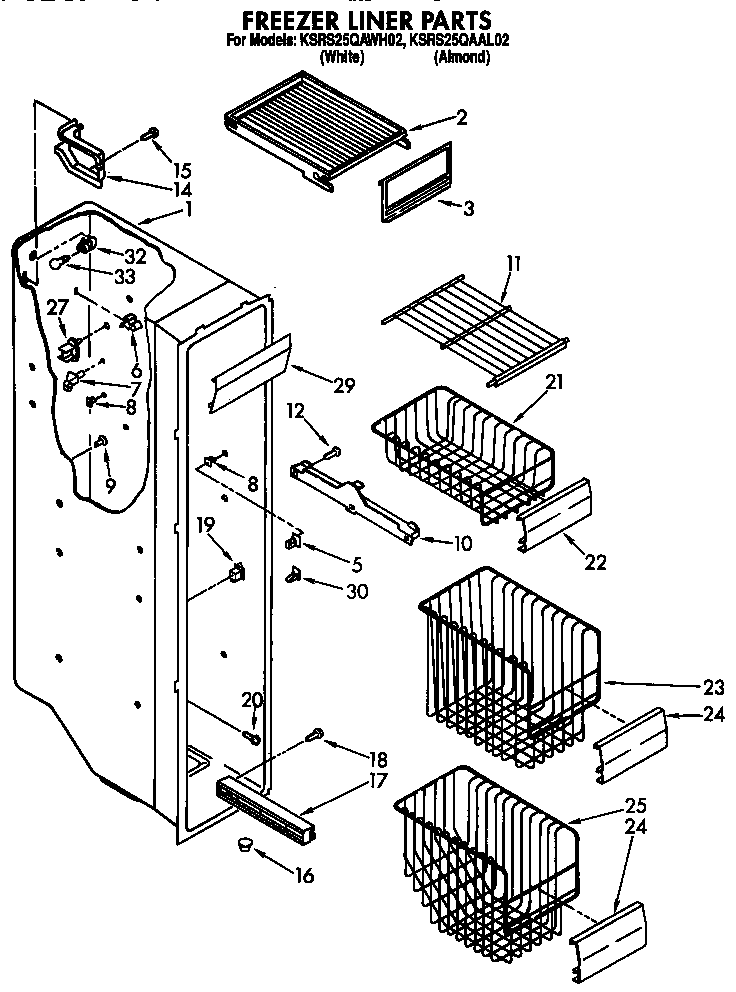 Freezer liner