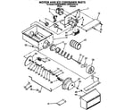 KitchenAid KSRS25QAAL02 motor and ice container diagram
