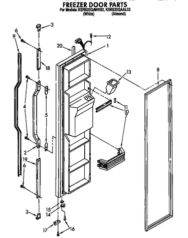 Freezer door