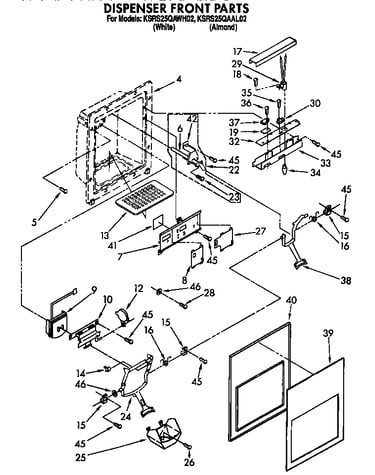 Dispenser front