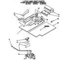 KitchenAid KEBS208AAL1 latch and vent diagram