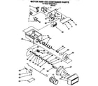 KitchenAid KSRB22QABL11 motor and ice container diagram