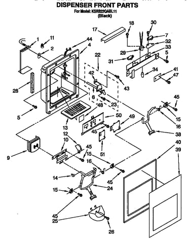 Dispenser front