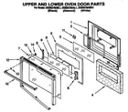 KitchenAid KEBS278AWH1 upper and lower oven door diagram
