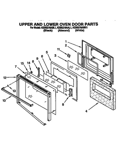 Upper and lower oven door