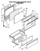 Oven door and drawer