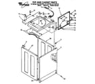 Whirlpool CA1752XYW0 top and cabinet diagram