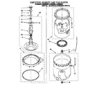 Whirlpool LLN8233BQ0 agitator, basket and tub diagram