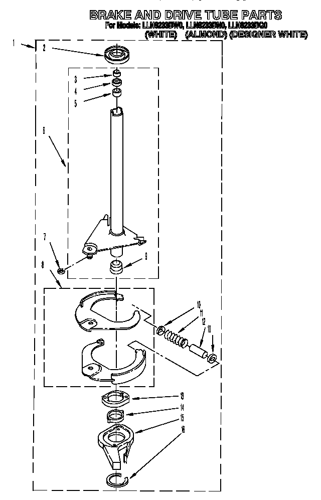 Brake and drive tube