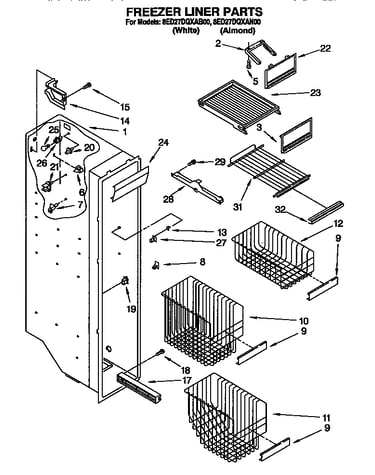 Freezer liner