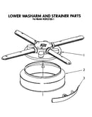 Lower wash arm and strainer