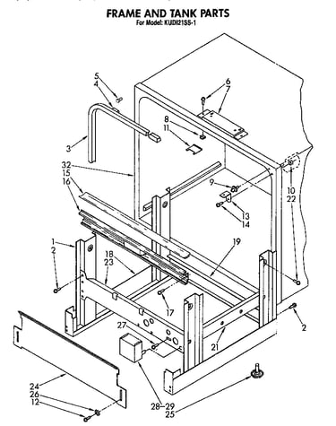 Frame and tank