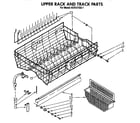 KitchenAid KUD121SS1 upper rack and track diagram
