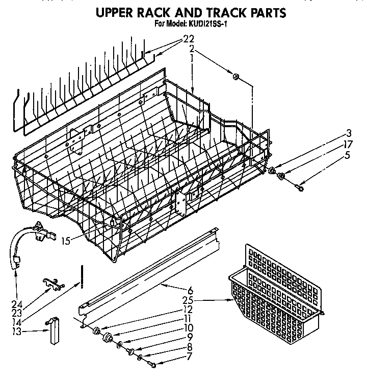 Upper rack and track