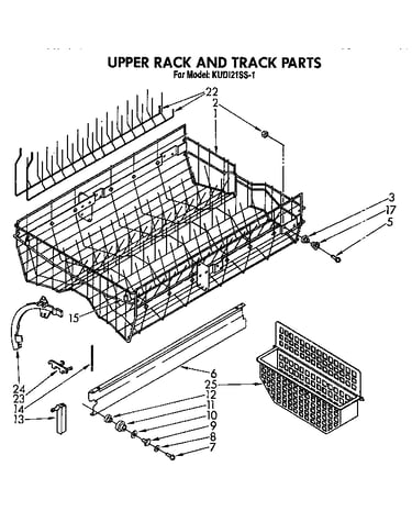 Upper rack and track