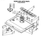 KitchenAid KUD121SS1 door and latch diagram