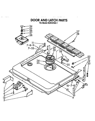Door and latch