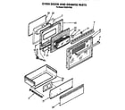 Roper FGS397XW0 oven door and drawer diagram