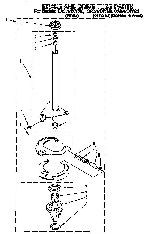 Brake and drive tube