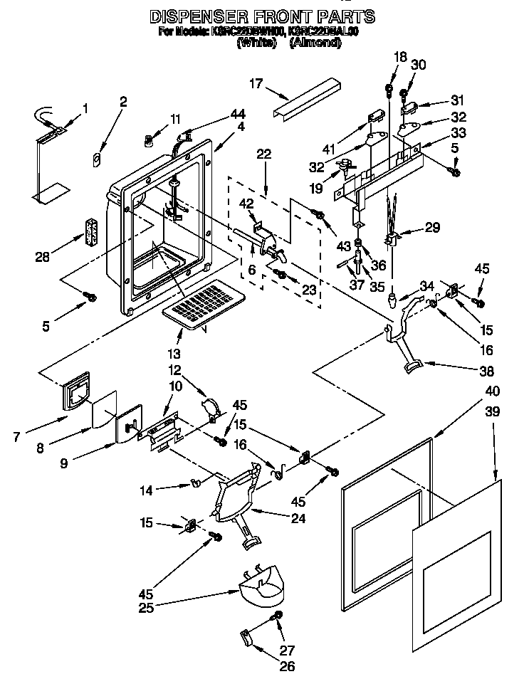 DISPENSER FRONT