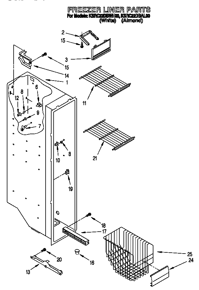 Freezer liner