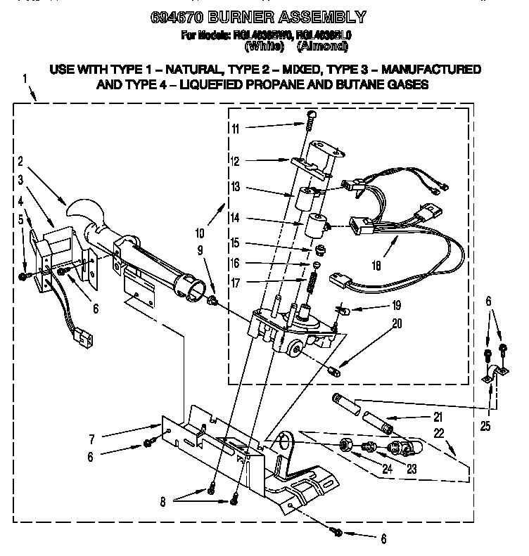694670 burner assembly