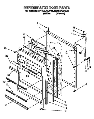 Refrigerator door