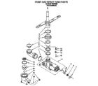 Roper WU5750B0 pump and spray arm diagram