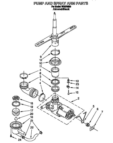 Pump and spray arm