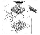 Roper WU4500B0 dishrack diagram