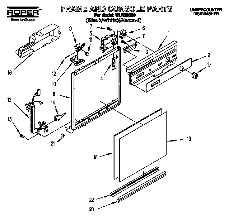 Frame and console